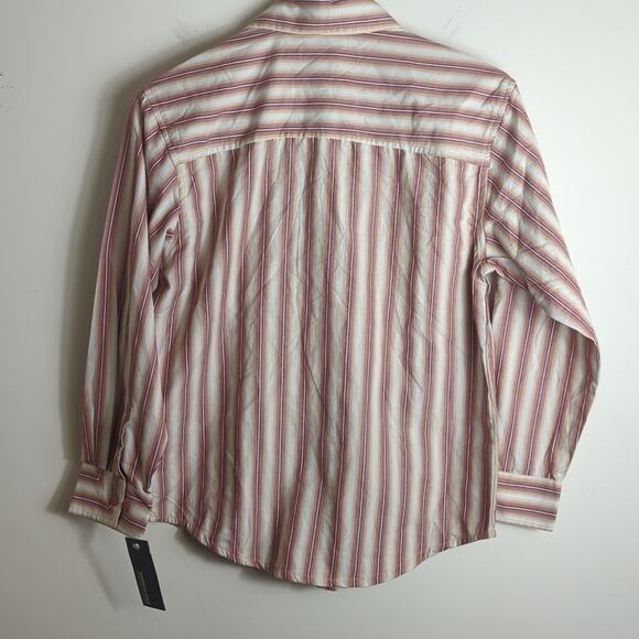 NWT 100% Cotton Striped Button Down Blouse Women's Small - Picture 7 of 7